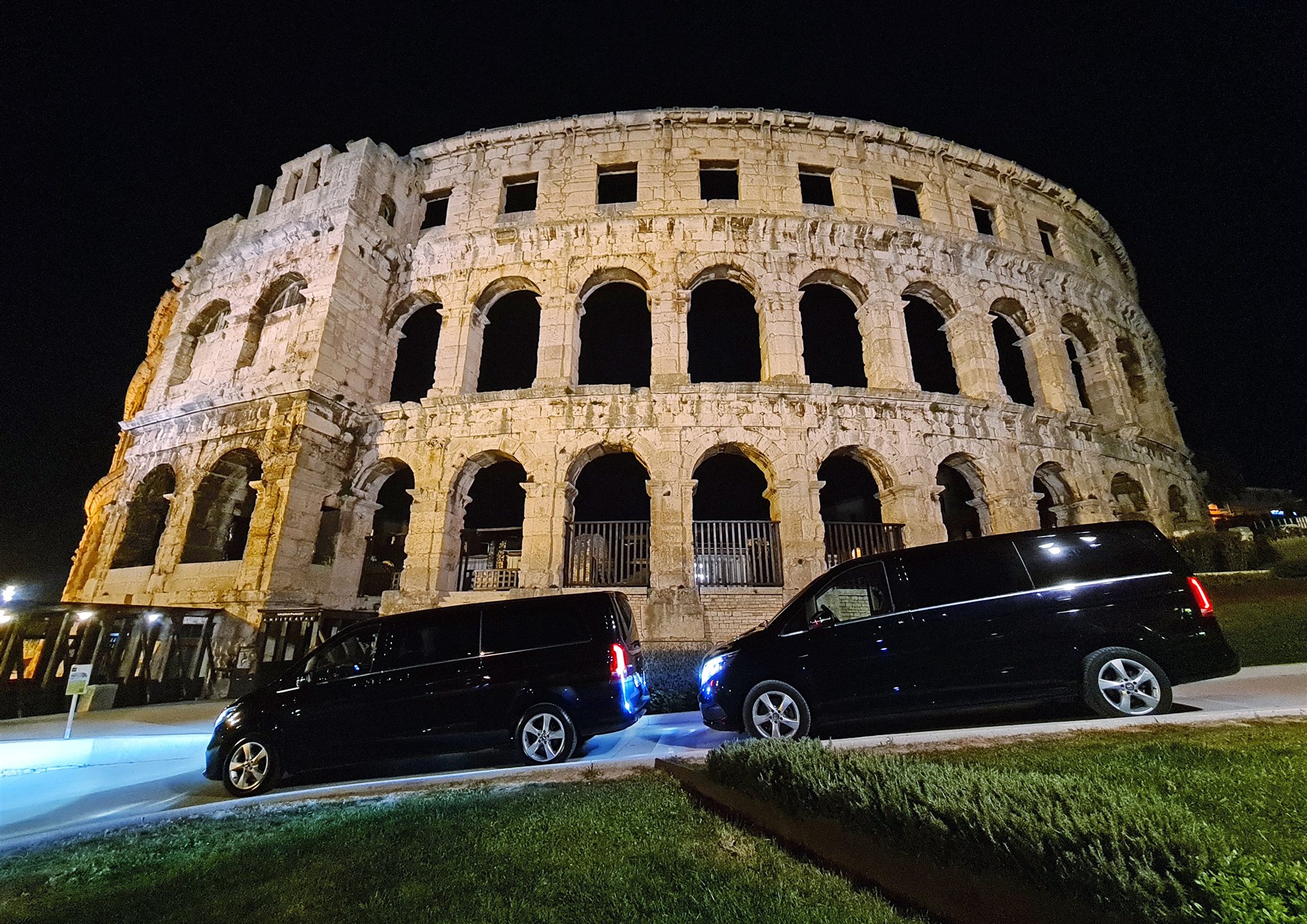 Pula Arena by night
